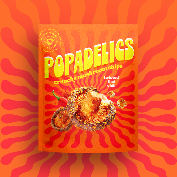 Popadelics Crunchy Mushroom Chips - Twisted Thai Chili